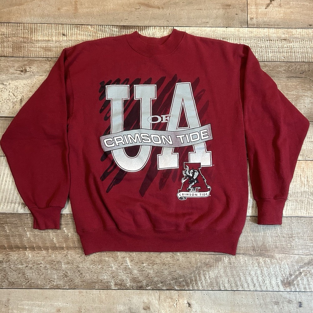 VTG University of Alabama Sweatshirt Mens L Red Crimson Tide Crewneck‎ SEC 90s